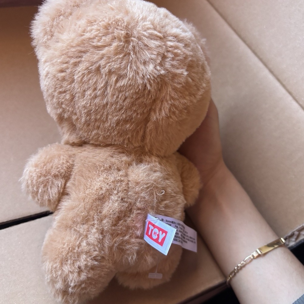 Nommi "Loveliness Never Ends"- QUQI Brown Bear Plush W/Eye Choices - Picture 2 of 3